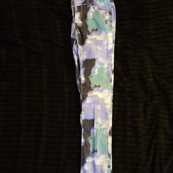 Y2K Mudd SZ 3 Pastel Tie Dye Skinny Pants - Picture 6 of 8